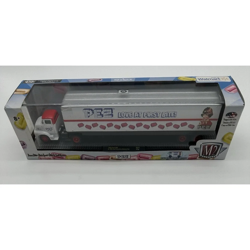 M2 MACHINES PEZ TRANSPORT TRUCK LOT 2 LOVE AT FIRST BITE & JUST LIKE PEZ DIECAST